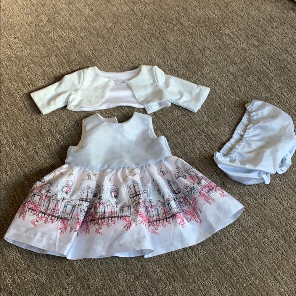 Pippa and Julie baby blue village dress 👗 6M